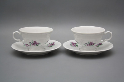 Teetasse 0,16l und Untertasse Marie Louise Viola mit Schleife BB č.1