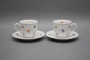 Tasse hoch 0,18l und Untertasse Verona Streublümchen BB