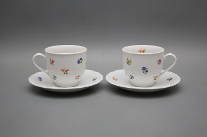 Tasse hoch 0,18l und Untertasse Verona Streublümchen BB č.1