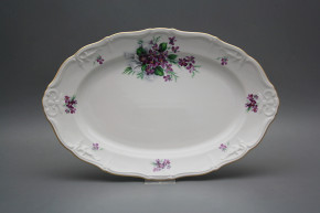 Oval 32cm Marie Louise Viola mit Schleife KGL