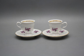Tasse 0,07l und Untertasse Viola mit Schleife GL