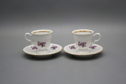 Tasse 0,07l und Untertasse Viola mit Schleife GL č.1