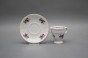 Tasse 0,07l und Untertasse Viola mit Schleife GL č.2