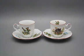 Tasse 0,135l und Untertasse Ofelie Wildschwein HL