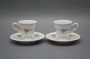 Tasse 0,07l und Untertasse Rosarote Rosen BB