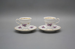 Tasse 0,07l und Untertasse Viola mit Schleife GL LUX