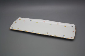 Viereckige Platte 45cm Rokoko Streublümchen AGL