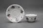 Tasse und Untertasse C1ZC1 Rokoko Viola mit Schleife BB č.2