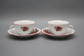 Tasse und Untertasse C1ZC1 Rokoko Winter Bouquet CL