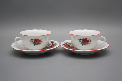 Tasse und Untertasse C1ZC1 Rokoko Winter Bouquet CL č.1