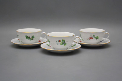 Tasse niedrig 0,18l und Untertasse Verona Waldbeeren GL č.1