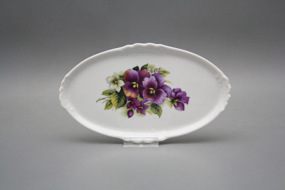 Platte oval Mini 20cm Stiefmütterchen BB č.1