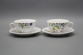 Tasse niedrig 0,18l und Untertasse Verona Blumenwiese motiv B BB