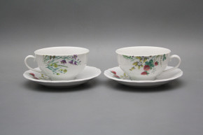 Tasse niedrig 0,18l und Untertasse Verona Blumenwiese motiv C BB