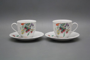 Tasse hoch 0,18l und Untertasse Verona Blumenwiese Motiv A BB