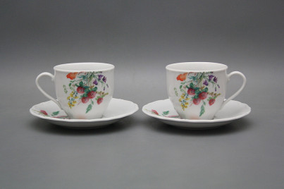Tasse hoch 0,18l und Untertasse Verona Blumenwiese Motiv A BB č.1