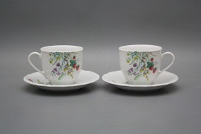 Tasse hoch 0,18l und Untertasse Verona Blumenwiese Motiv C BB