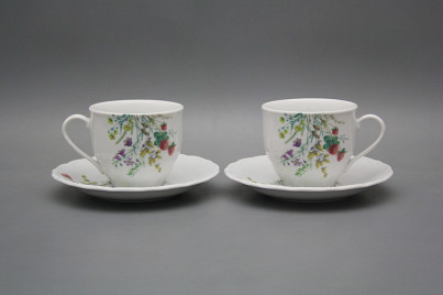 Tasse hoch 0,18l und Untertasse Verona Blumenwiese Motiv C BB č.1