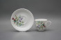 Tasse hoch 0,18l und Untertasse Verona Blumenwiese Motiv C BB č.2