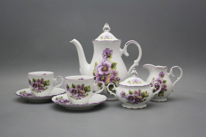 Kaffeeset Ofelie Stiefmütterchen 15teiliges vBB vFL
