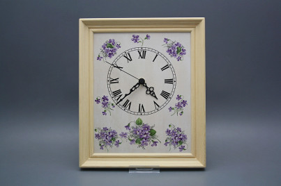 Wanduhr 25x30cm Veilchen cPB č.1