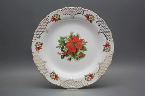Runde flache Schüssel 31cm Verona Weihnachtsstern FGL LUX
