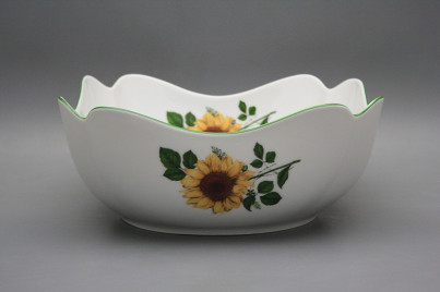 Quadratische Salatschüssel 24cm Rokoko Sonnenblumen EZL č.1