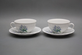 Tasse niedrig 0,18l und Untertasse Verona Lavendel BB