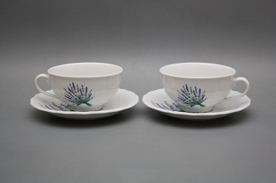 Tasse niedrig 0,18l und Untertasse Verona Lavendel BB č.1