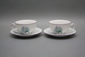 Tasse niedrig 0,18l und Untertasse Verona Lavendel FL