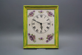 Wanduhr 25x30cm Stiefmütterchen cZM