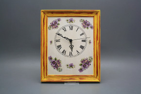 Wanduhr 25x30cm Stiefmütterchen cHM