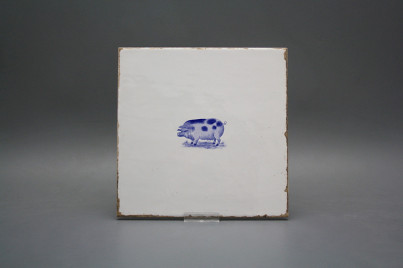 Forli Blanco Wandfliese 20x20cm Blauer Bauernhof Schwein č.1