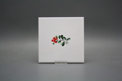 Fliese 15x15cm Waldbeeren weiß glänzend č.1