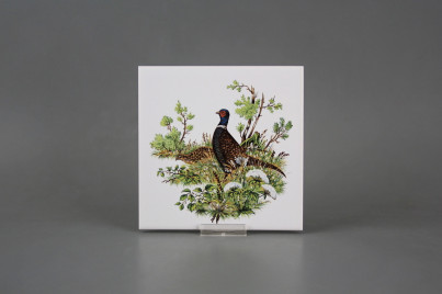 Fliese 15x15cm Fasan weiß matt č.1
