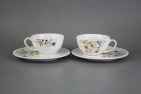 Tasse 0,18l mit exzentrischer Untertasse Isabelle Blumenwiese Motiv B