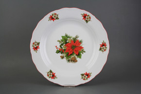 Runde flache Schüssel 31cm Verona Weihnachtsstern ECL