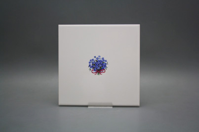 Fliese 20x20cm Vergissmeinnicht weiß glänzend č.1
