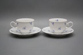 Teetasse 0,18l und Untertasse Ofelie Vergissmeinnicht BB Streuer