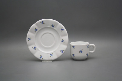 Tasse 0,2l und Untertasse Benedikt Vergissmeinnicht Streuer BB č.1