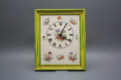 Wanduhr 25x30cm Meissen Bouquet cZM č.1