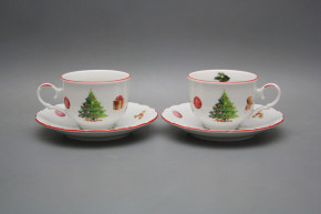Teetasse 0,18l und Untertasse Ofelie Christmas Tree CL