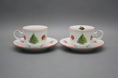 Teetasse 0,18l und Untertasse Ofelie Christmas Tree CL č.1