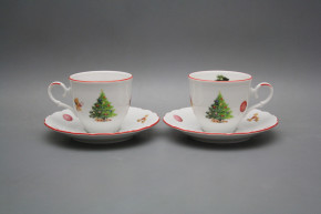 Kaffeetasse 0,18l und Untertasse Ofelie Christmas Tree CL