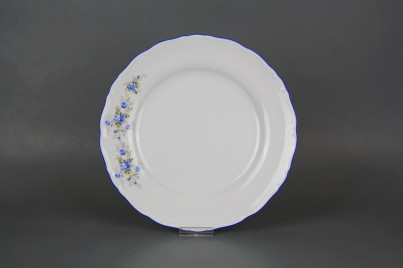 Flacher Teller 25cm Ofelie Hellblaue Rosen HAL č.1