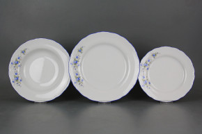 Tellerset Ofelie Hellblaue Rosen 24teiliges HAL