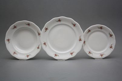 Tellerset Alaska Rosarote Rosen 18teiliges ABB č.1