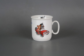 Tasse Gaston 0,22l Maulwurf und rotes Auto BB