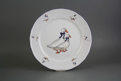 Flacher Teller 26cm Rokoko Gänse FML č.1