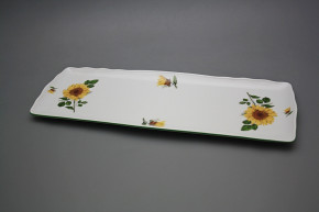 Viereckige Platte 45cm Rokoko Sonnenblumen EZL